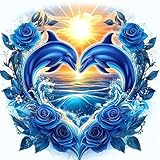 Valentine's Day Love Dolphin PVC Vinyl Car Decals Stickers Waterproof Self-Adhesive Decals for Cars, Laptops, Trucks, Motorcycles Wall Window Luggage Scratch Cover Door Decor Sticker