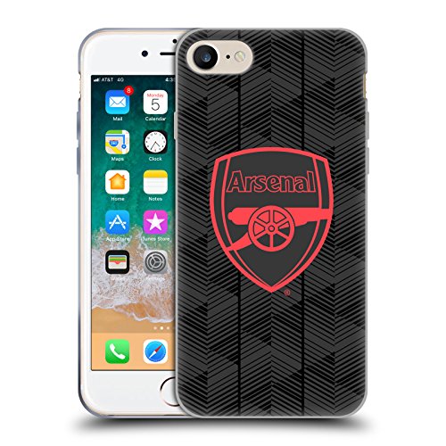 Head Case Designs Offizielle Arsenal FC Schwarz 2018/19 Crest Und Gunners Logo Soft Gel Huelle kompatibel mit Apple iPhone 7 / iPhone 8 / iPhone SE 2020