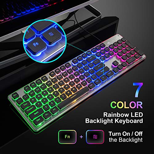 Langtu B07QW75VZ4 Membrane Gaming Keyboard thumb #1