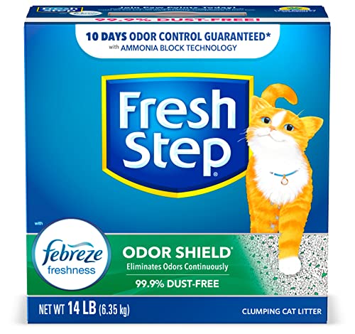 Fresh Step Clumping Cat Litter, Odor Shield With Febreze, 14 Lbs #TOP14