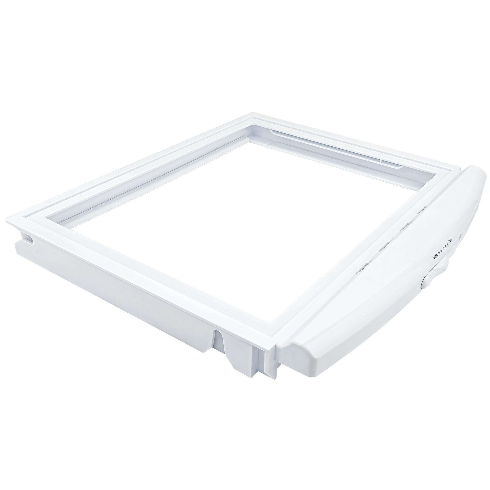 WR32X26246 Middle Pan Cover Frame (no glass) Compatible with ge, hotpoint Refrigerator, Crisper Drawer Cover Frame WR32X10184 replace WR32X10151, WR32X10191, 4454662, AP6034222, PS11766703 etc.