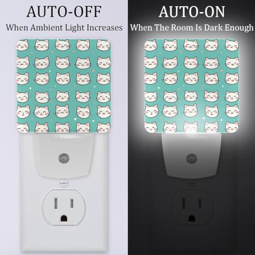 Lámparas de noche led plug-in 2 piezas, sensor crepuscular miniatura 2