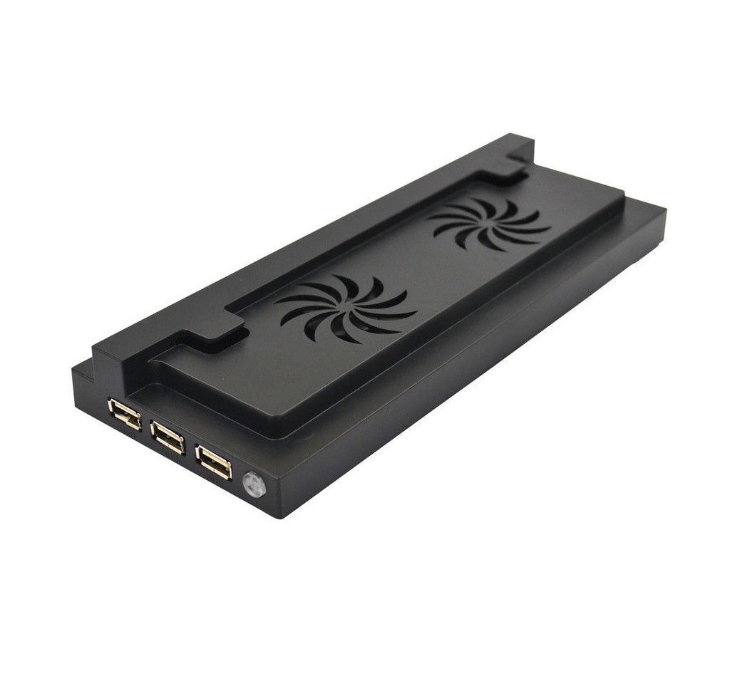 OSTENT Enfriador de Ventilador Doble USB Enfriamiento Vertical Puerto USB Externo para Consola Xbox One S Color Negro