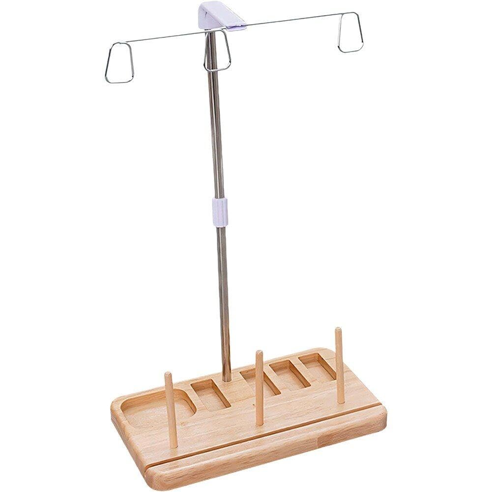 Support de bobine en bois de machines à coudre porte-fil cône de broderie