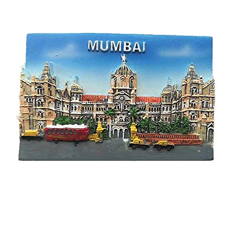 3D Mumbai India Fridge Magnet,Home & Kitchen Decoration Magnetic Sticker Mumbai India Refrigerator Magnet Tourist Souvenir Gift