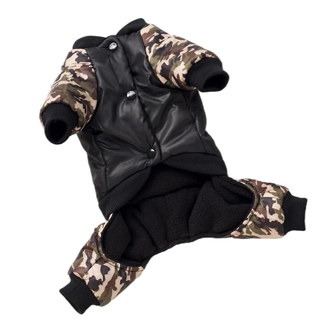 SARUEL Mono Cálido De Invierno para Mascotas,Abrigo De Camuflaje para Perros Pequeños Y Grandes,Chaqueta…