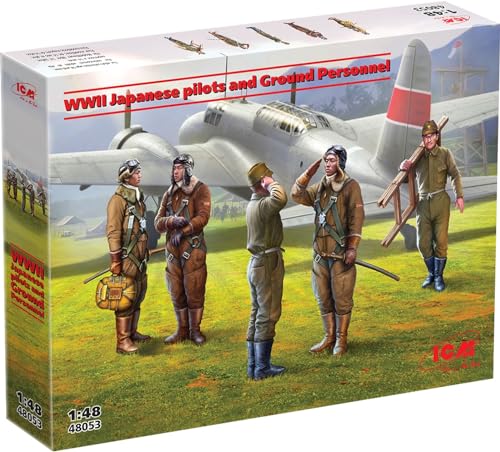 ICM 1:48 Pilotes Japonais et Personnel au Sol Seconde Guerre Mondiale