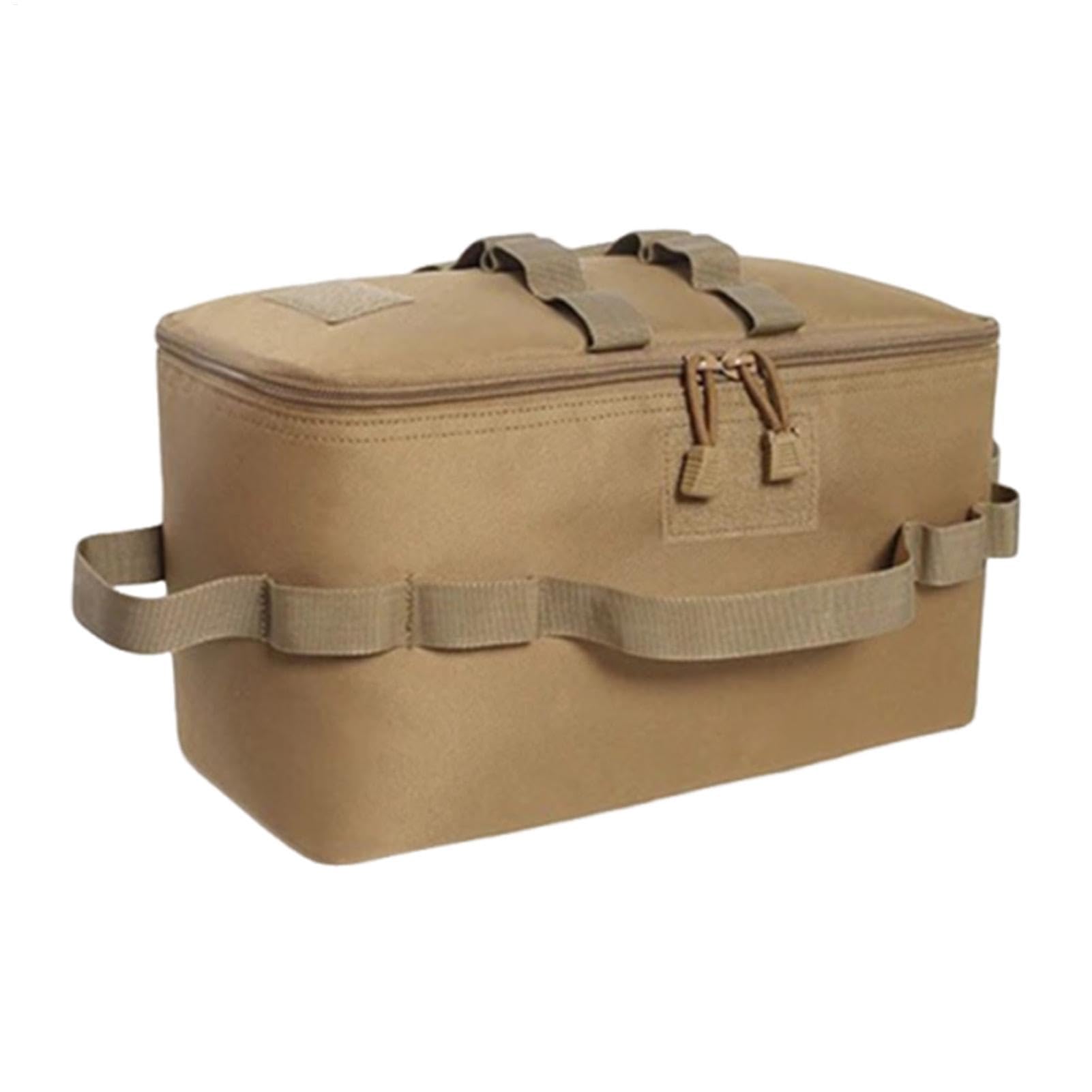 Foldable Camping Bag, Utensils Bag Camping, Folding Outdoor Storage Pouch, (Black/cream Colored/army Green) 13.39x6.69x7.48 Inches, Organizer for Travel