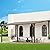 EBE 20' x 12' Gazebo, Large Wall Mounted Gazebo Pergola on Clearance, Lean to Gazebo with Sloped Roof, Heavy Duty Metal Awning Gazebo, for Patio, Porch, Backyard