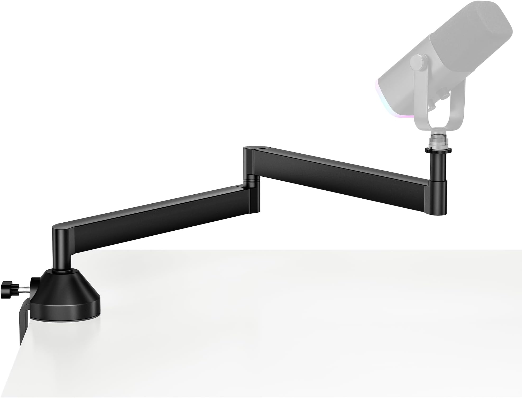 Low Profile Mic Arm, 360° Rotatable Microphone Arm Stand Foldable Desk Mic Boom Arm for Fifine AM8 K669B Blue Yeti HyperX QuadCast SoloCast AT2020 and Other Mics