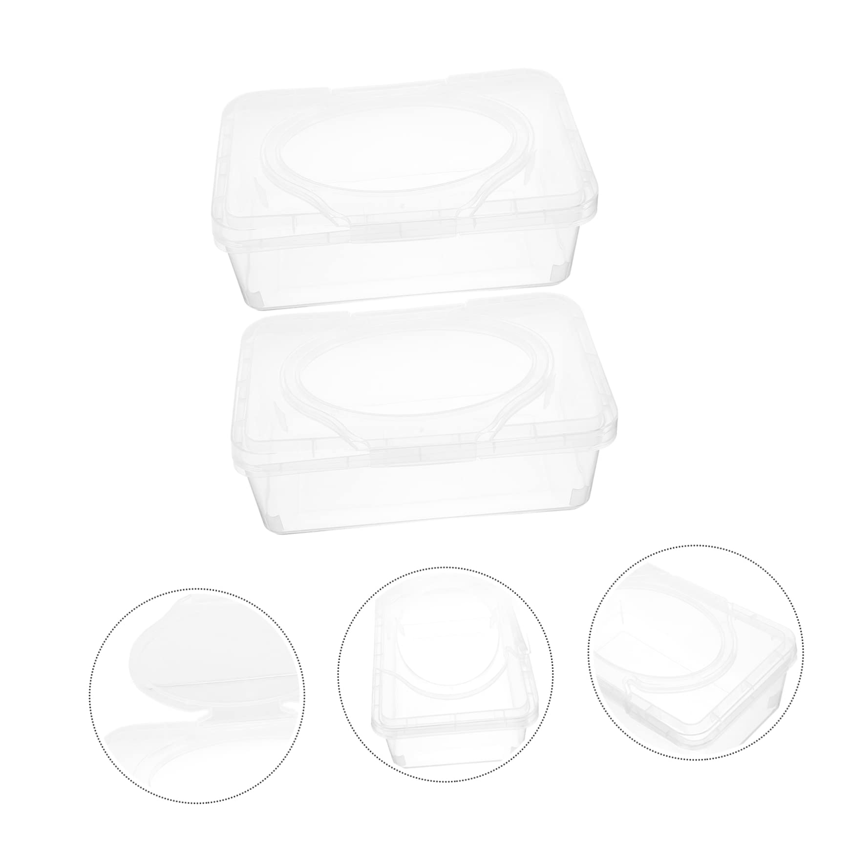 Caja de Toallitas Húmedas con Tapa PP, 2 Unidades para Ñiño