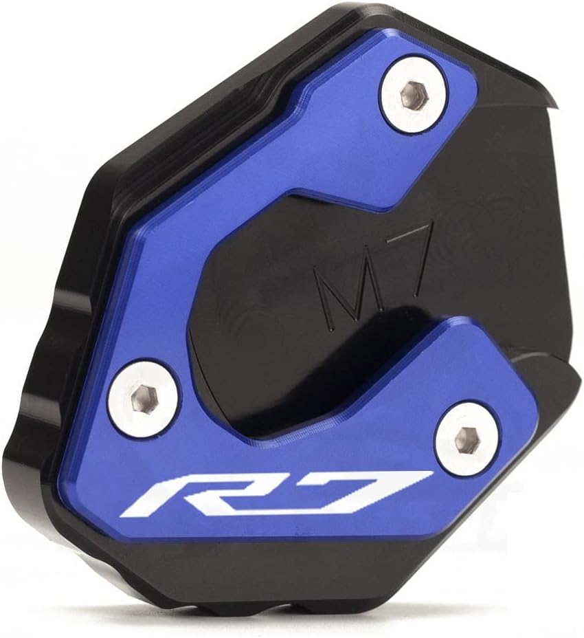 DEHIWI for Ya&maha YZFR7 YZF R7 2021 2022 Motorcycle Foot Support Side Stand Cover Foot Stand Extension Pad CNC Support Plate Enlarger Pad Anti Slip (Color : 4)