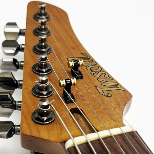 image for OVSAL Pack of 2 Brass Roller String Retainer for Electric Guitar Strin