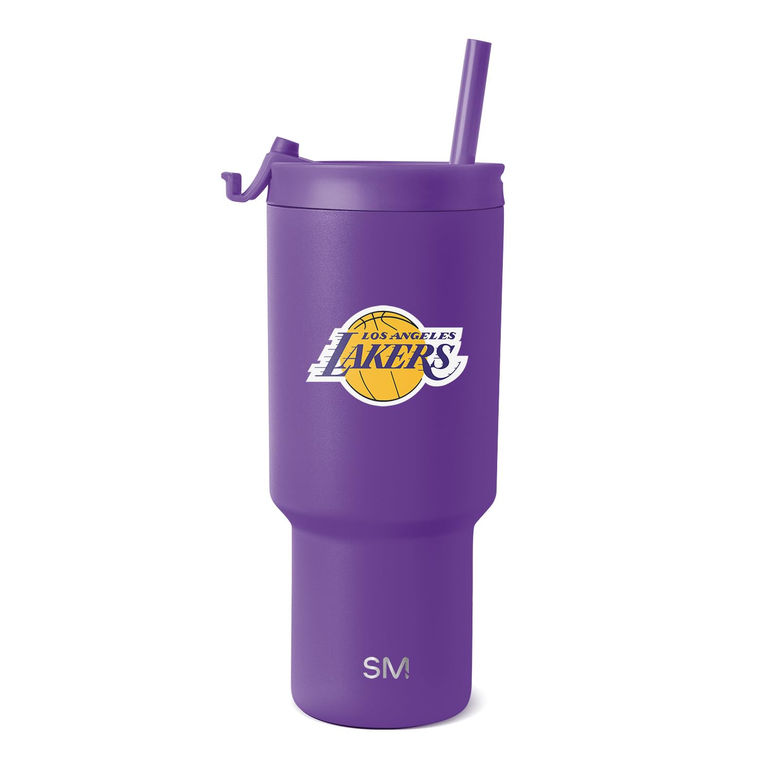 Simple Modern Officially Licensed NBA 30oz Tumbler with Flip Lid and Straws | Insulated Stainless Steel Cup | Trek Collection Los Angeles Lakers