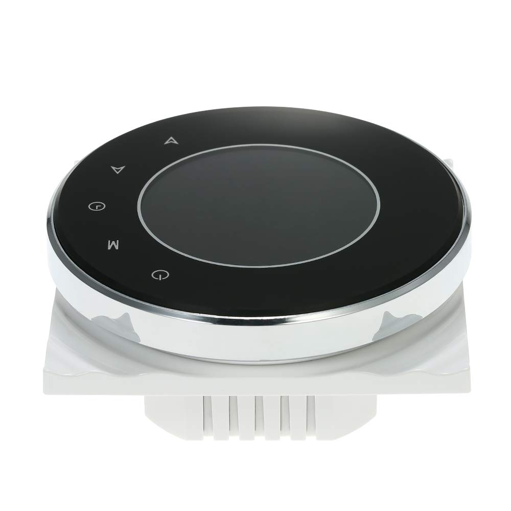 Decdeal Raumthermostat Gaskesselheizung WiFi Runde LCD Touchscreen Programmierbare Thermostat mit Hintergrundbeleuchtung 0.5 ° C Genauigkeit Sprachsteuerung App Fernbedienung