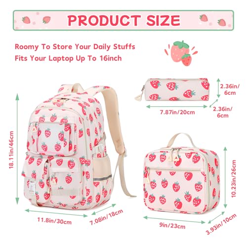 Image of PIG PIG GIRL Kids Backpack for Girls School Book Bag for Elementary Primary