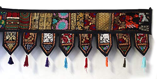 ICC valances for windows Toran Cotton Vintage Patchwork Door Hanging Valance Window Hand Embroidered...