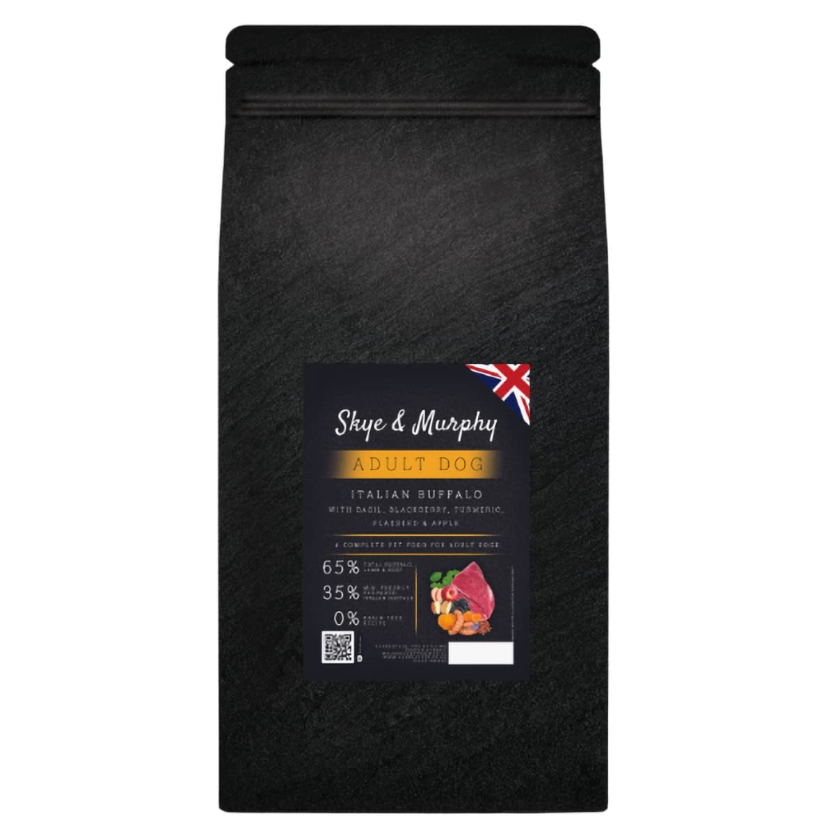Skye & Murphy Adult Dry Dog Food Superfood 65 Blend - Italian Buffalo (2kg) Grain Free Dog Food with Lamb, Beef, Sweet Potato, Beans, Beet Pulp & Added Omega 3