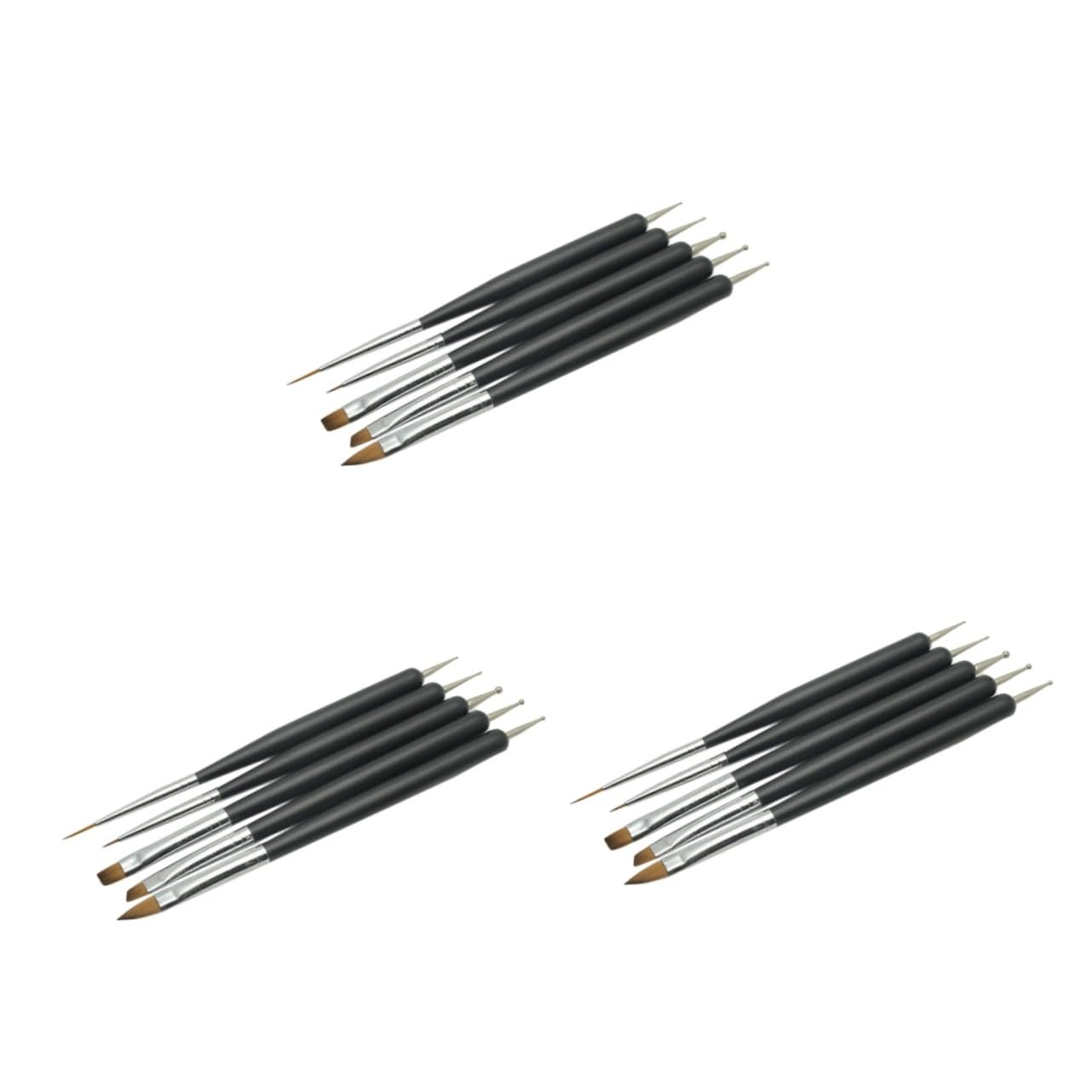 Housoutil 15pezzi Pennelli Per Nail Art Con Punta Doppia Penne Per Manicure e Decorazione Unghie Per Lavori Di Precisione e Dotting Facili Da Usare e Portatili