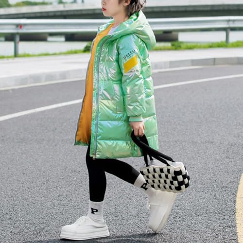 Girls Winter Jacket Long Puffer Coat Kids Long Length Winter Coat Parka Boys Fleece Line Hooded Jacket Coats2