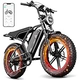 TST Electric Bike for Adults, 1500W Peak Motor 28 MPH 60 Miles Fat Tire E Bike with 48V 15Ah Removable Battery 20