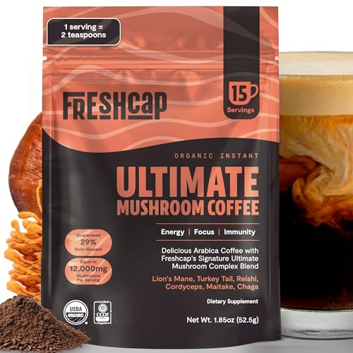 Mushroom Coffee 12,000mg – Organic Instant Coffee...