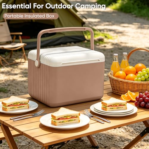 Image of 6Qt 13Qt 19Qt Northroad Camping Coolers,Stylish Macaron Color Durable Hard Cooler,Portable Insulated Ice Chest with 24 /48 Hour Ice Retention,Multi- Size for Camping,Picnic,Beach,Travel