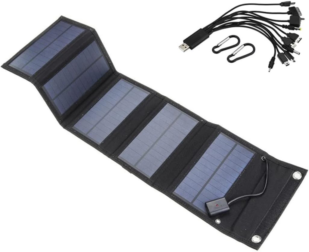 Solar USB Charger Dc Solar Panel Kit Foldable Robust for Hiking Camping Car Kits