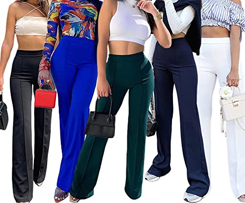 Pants for Women High Waist, High Waist Long Straight Leg Pants4