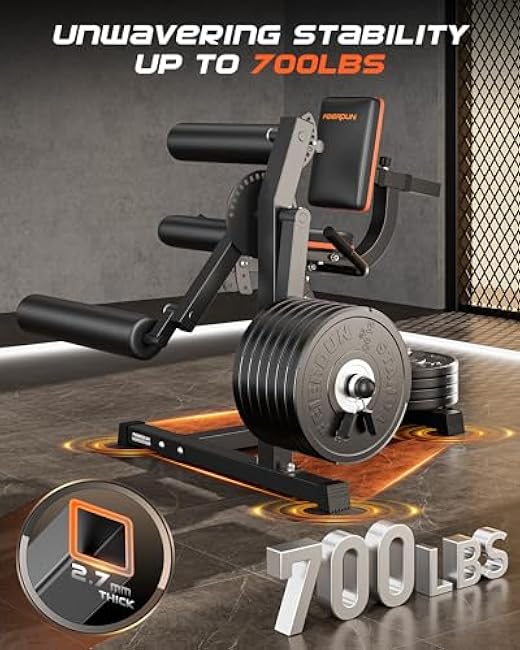 FEIERDUN Leg Extension Curl Machine - 700lbs Capacity Leg Extension Machine for Lower Body Workouts - Adjustable Leg Curl Machine, Home Gym Weight Machine