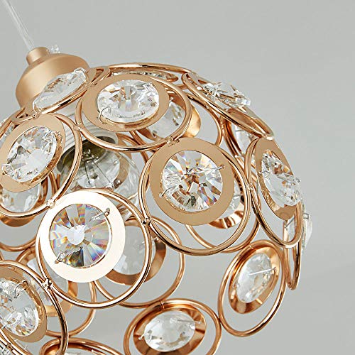 Lustre en cristal moderne E27 suspendu pour une chambre chic