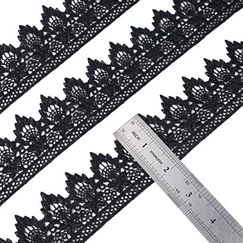 Sewdiytr Black Lace Trim 2Inch Wide Venise Lace Ribbon Embroidered Edge Trim For Sewing Diy Crafts Wedding Applique Home Decor(4.5 Yards) #TOP2