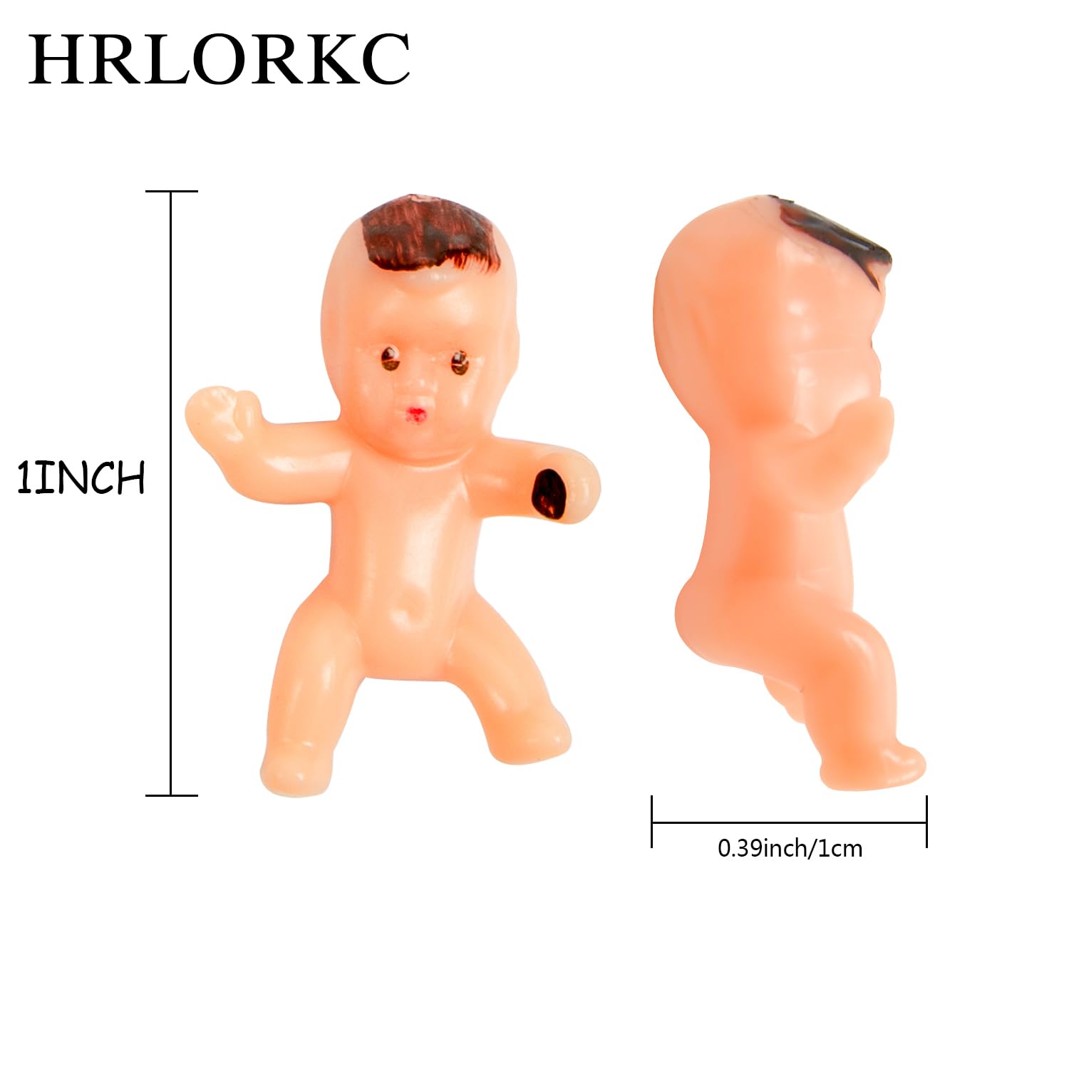 Mini Plastic Babies for Baby Shower and Ice Cubes Game Babies Party Decoretions 1 Inch (120 Pieces) By HRLORKC