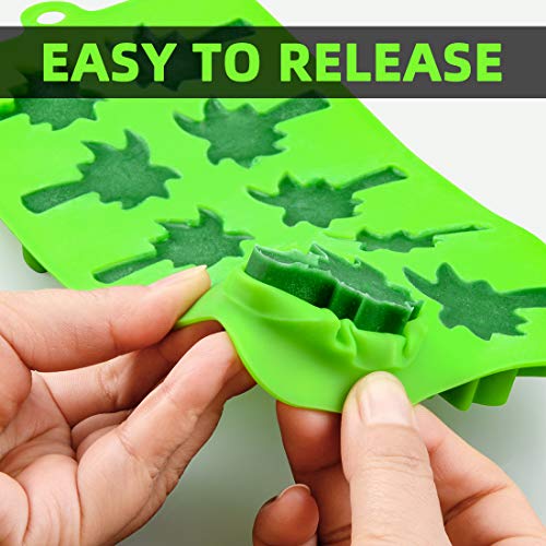 Candy Molds Silicone Chocolate Molds - Silicone Molds Including Pineapple, Cactus, Flamingo, Coconut Tree & Cherry For Making Candy, Chocolate, Fruit Snack, Pack Of 5 #TOP5