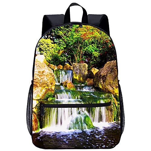 Sac à dos de mode pour adolescents solide et spacieux 45x30x15cm imprimé 3D automne
