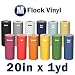 Heat Transfer Flock Vinyl for Textile 20" x Yard (Black)