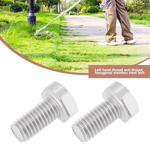 Image of 5Pcs Brushcutter Hex Bolts M8 X 1.25 Left Hand Thread 16MM Length Left-Handed Reverse Thread Hexagonal DIN933 Stainless Steel Bolts