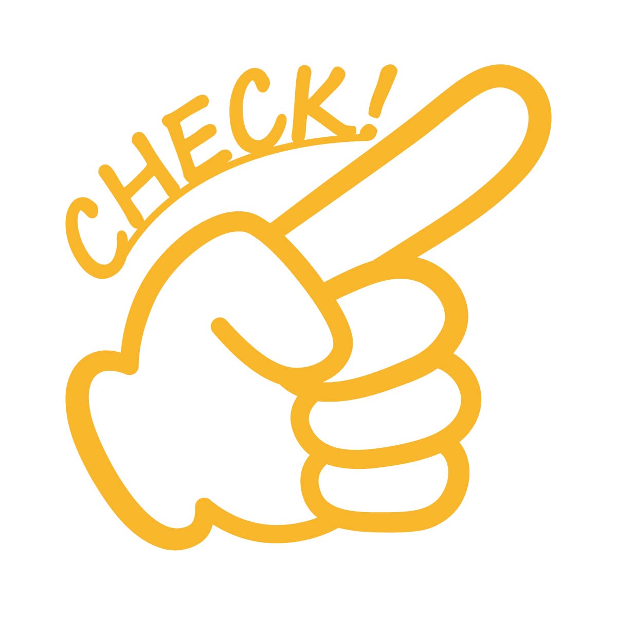 Amazon.co.jp: CHECK チェック ハンドサイン 指マーク シール 