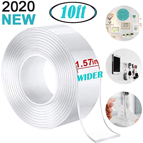 UNIHAO Nano Tape Double Sided Adhesive Tape Mounting Tape 1.57" Width Traceless Washable