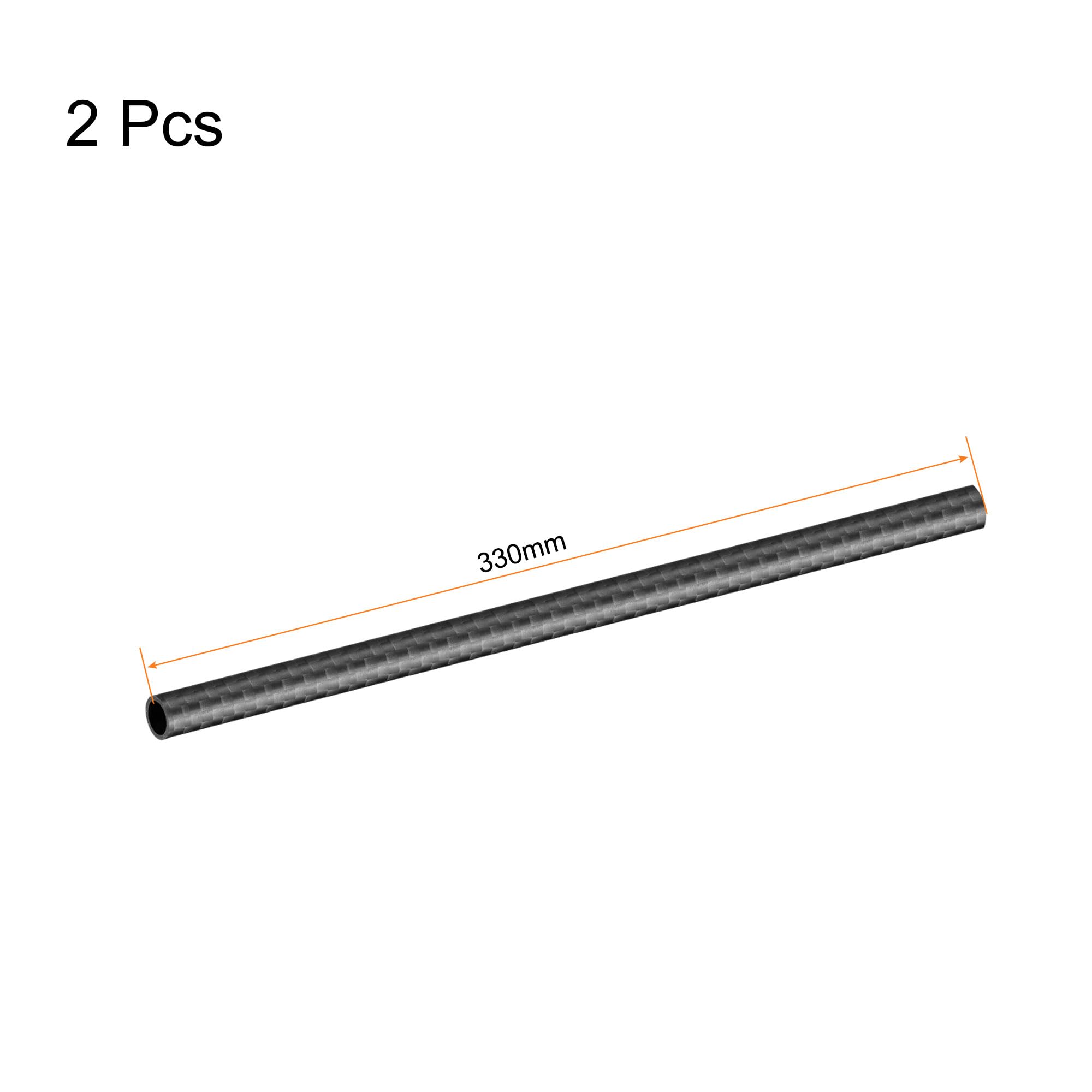 sourcing map 2 stuks ronde buizen van koolstofvezel, 8 x 6 x 330 mm, 3 K rol gewikkeld mat oppervlak voor RC-vliegtuig, quadcopter sourcing map 2 stuks ronde buizen van koolstofvezel, 8 x 6 x 330 mm, 3 K rol gewikkeld mat oppervlak voor RC-vliegtuig, quadcopter