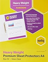 MARBIG(R) 25100S Sheet Protectors Heavy Weight A4 Box 50