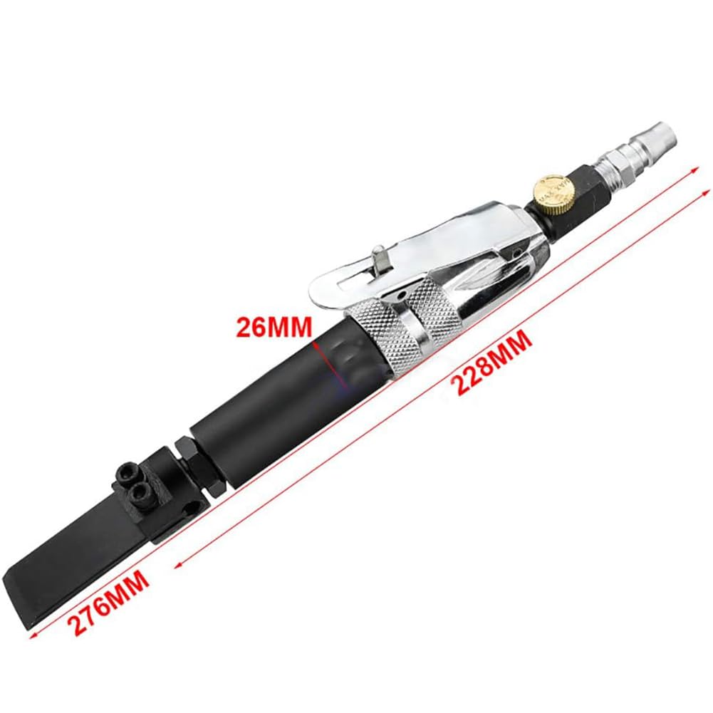 Gertrude 3500 RPM Juego De Rascadores Neumáticos, Mini Cuchilla Neumática, Cincel, Herramienta Industrial para Soldadura, Desbarbado Y Eliminación De Óxido, Cincel Neumático Black,1