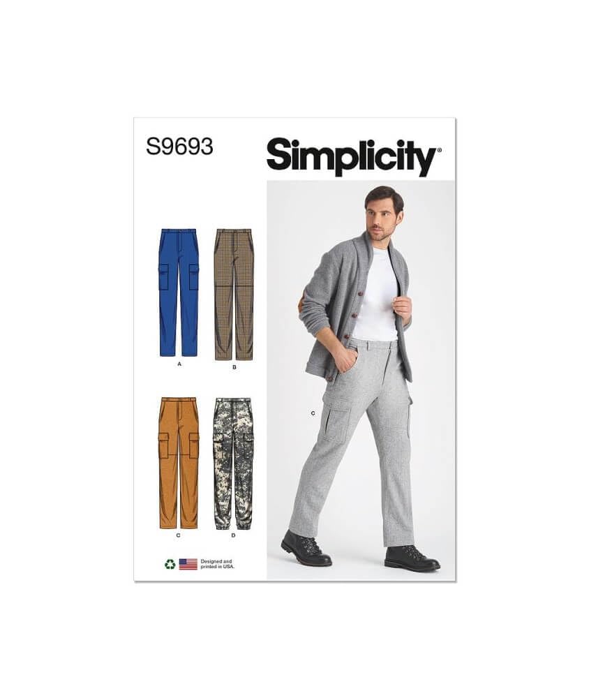 Simplicity Sewing Pattern S9693 Men’s Cargo Trousers