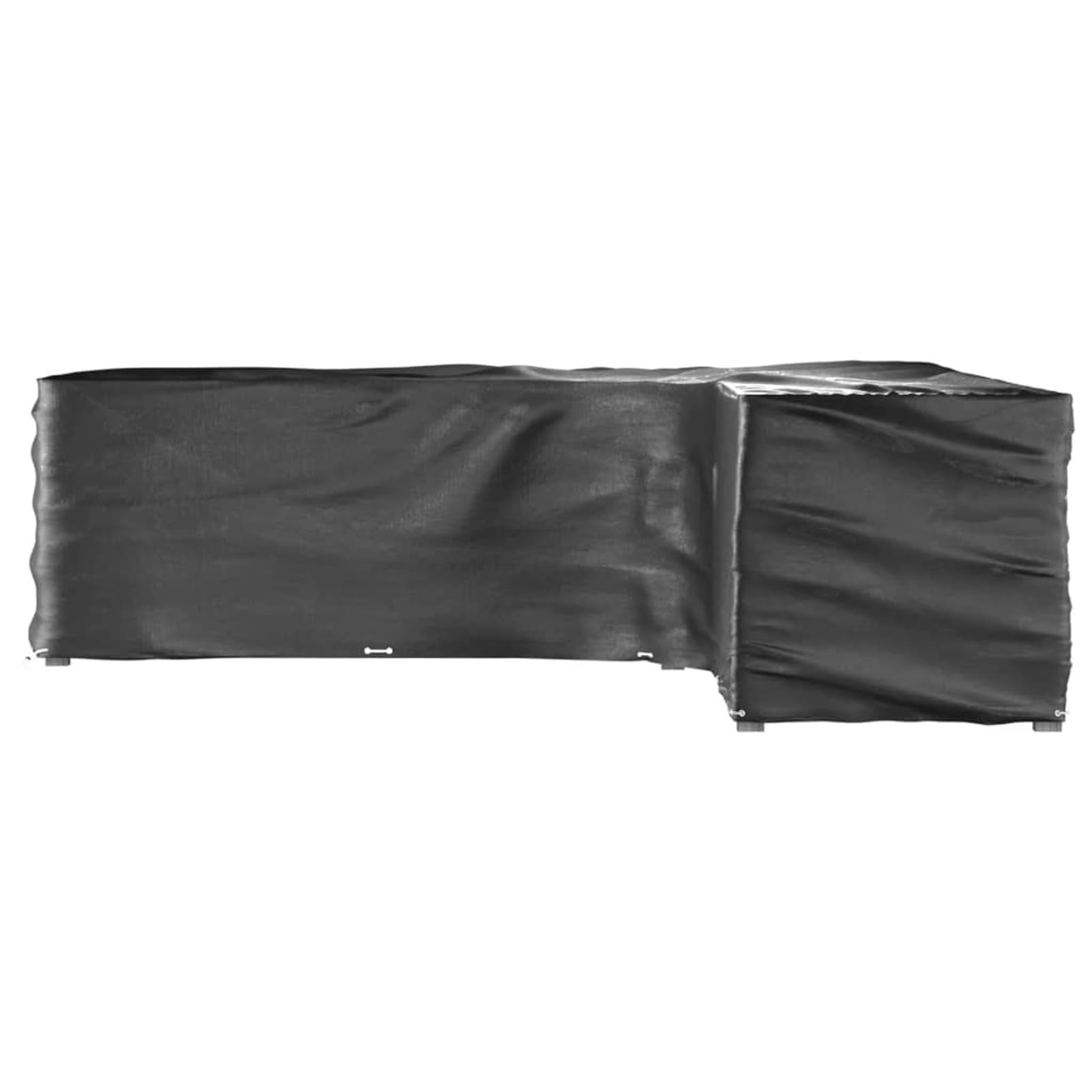 Cubierta para Muebles de Jardín, Funda Impermeable con Ojales de Aluminio 300 x 300 x 90 cm PE Negro Resistente UV para Conjuntos de Ratán en Patio Exterior