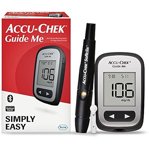 Accu-Chek Guide Me Glucose Monitor Kit for Diabetic Blood Sugar Testing: Guide Me Meter, Softclix Lancing Device, and 10 Softclix Lancets Cover