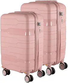 Kit Mala Grande 35kg + Mala Bordo 10kg POLIPROPILENO Maldivas Sul (ROSE)
