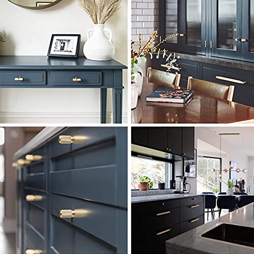 WYNWJ Zieht Griffe Griff,Europäischer Stil Massiver Kupfer Schrankgriffe Schrankgriffe Schubladengriff Möbelgriff 100% Reines Kupfer Gold/Single Hole 50Mm - Image 5