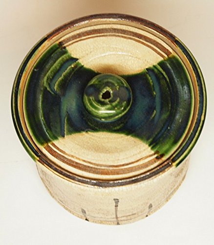 Amazon.co.jp: 瀬戸焼 織部水指 先代 山口錠鉄作 : ホーム＆キッチン