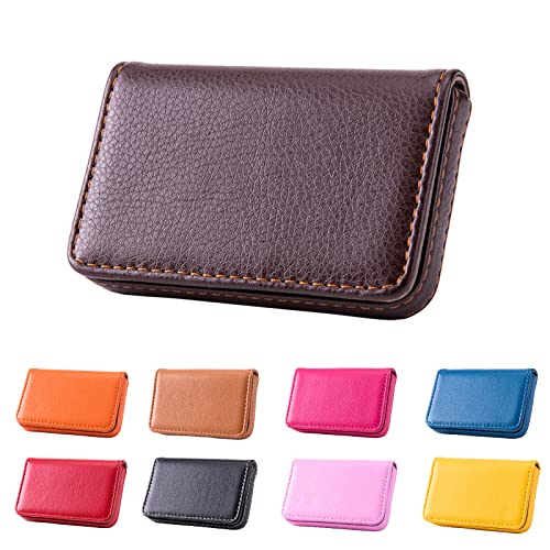 Waylipun Business Card Holder, PU Leather Business Card Case