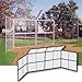 Chain Link Winged Backstop - 10' H with 3 10'W Panels and Center Overhang
